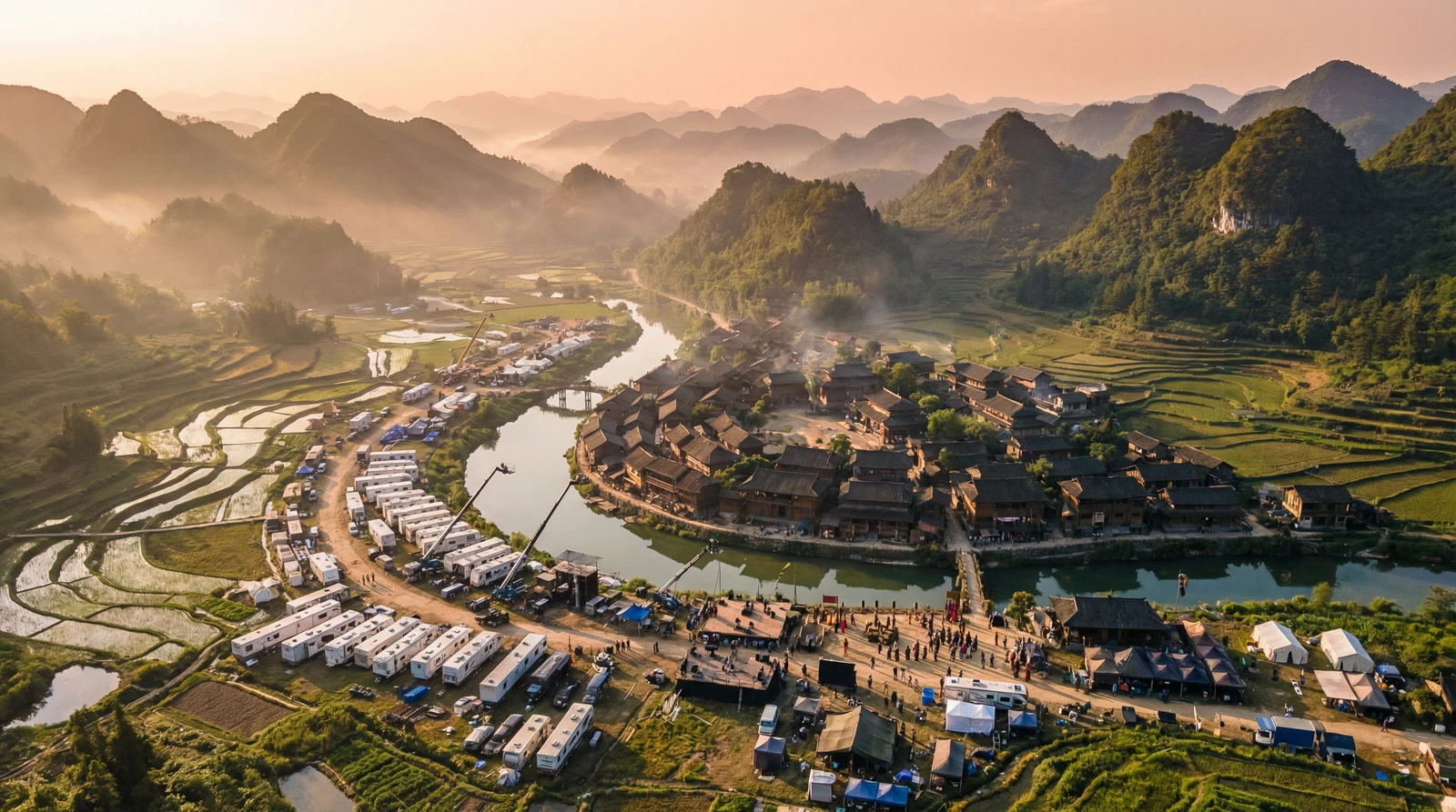 海角海角社区栏目航拍外景拍摄基地全景