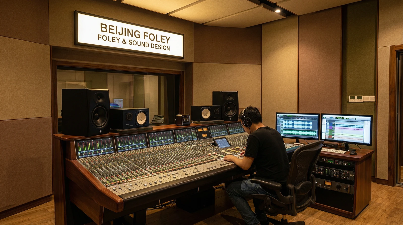 海角专业录音棚音效制作现场