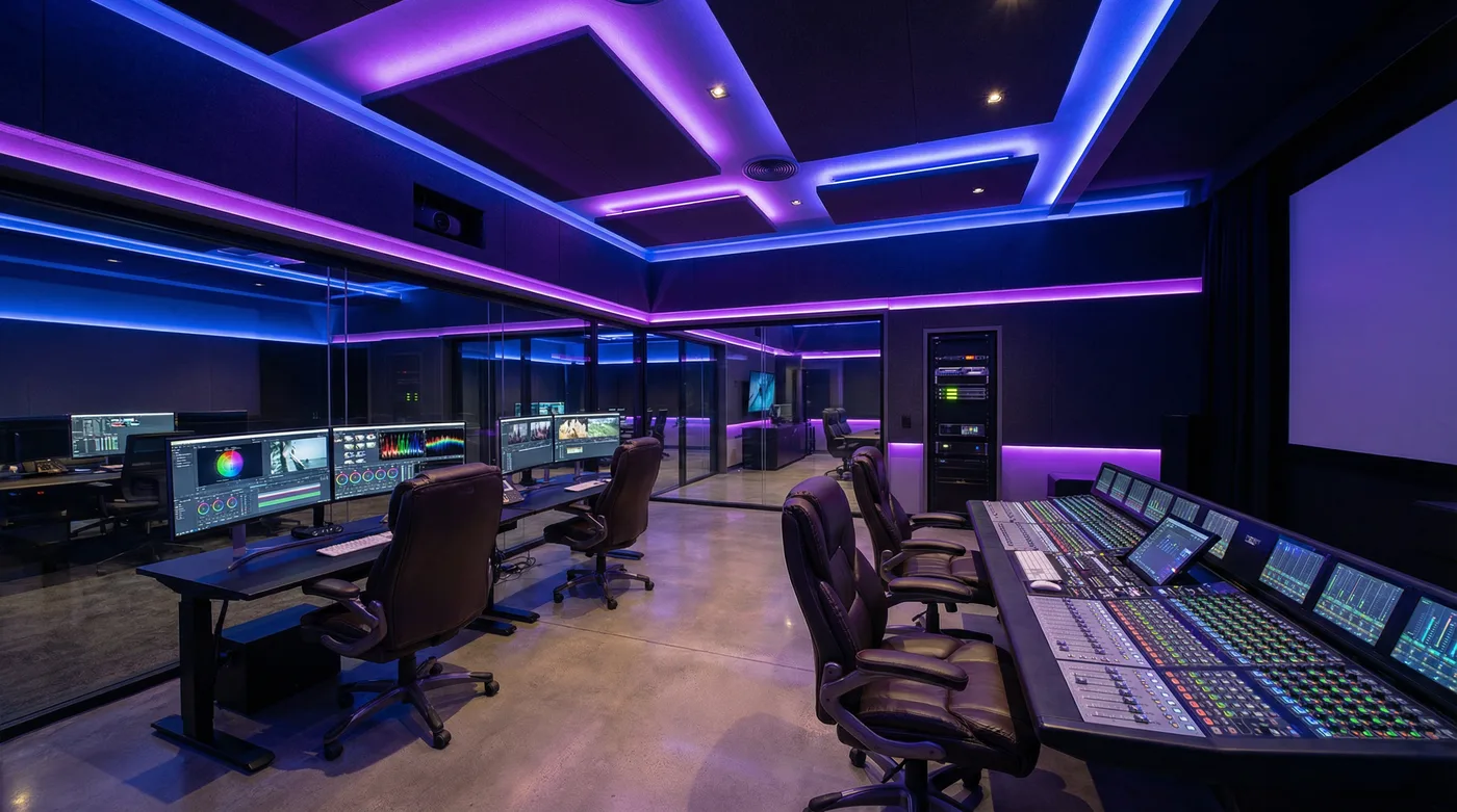 海角后期制作工作室内景